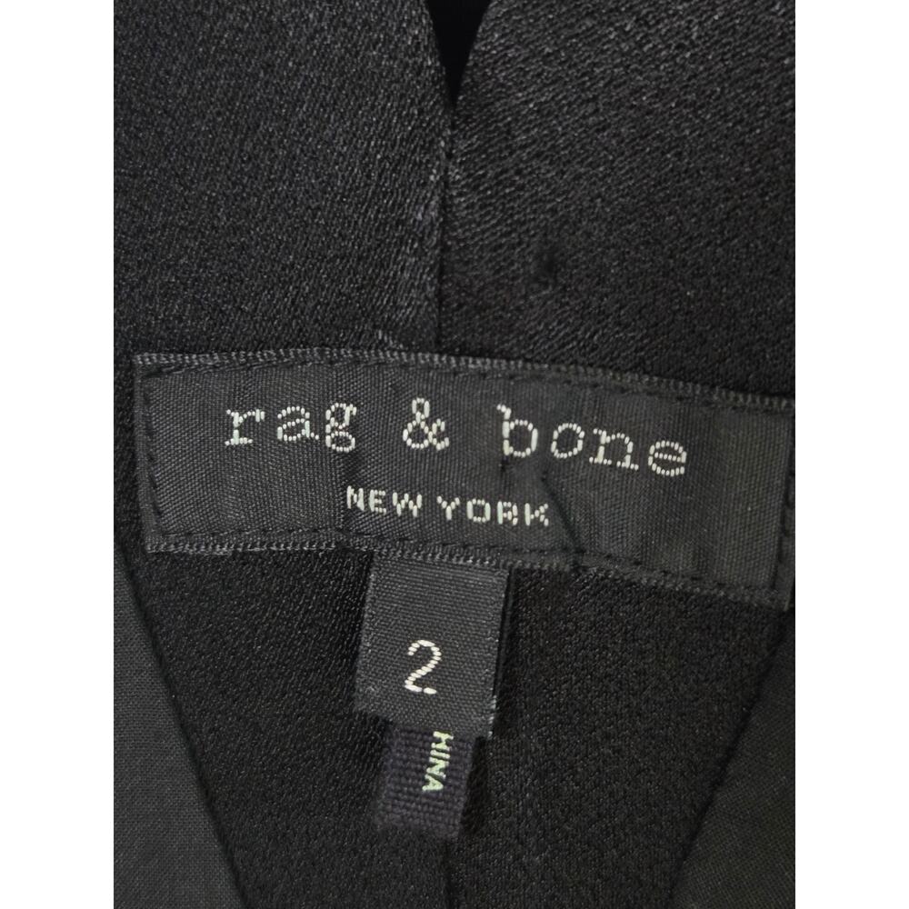 Rag & Bone Women's V-Neck Phoebe Shift Dress With Satin Trim. Size 2
